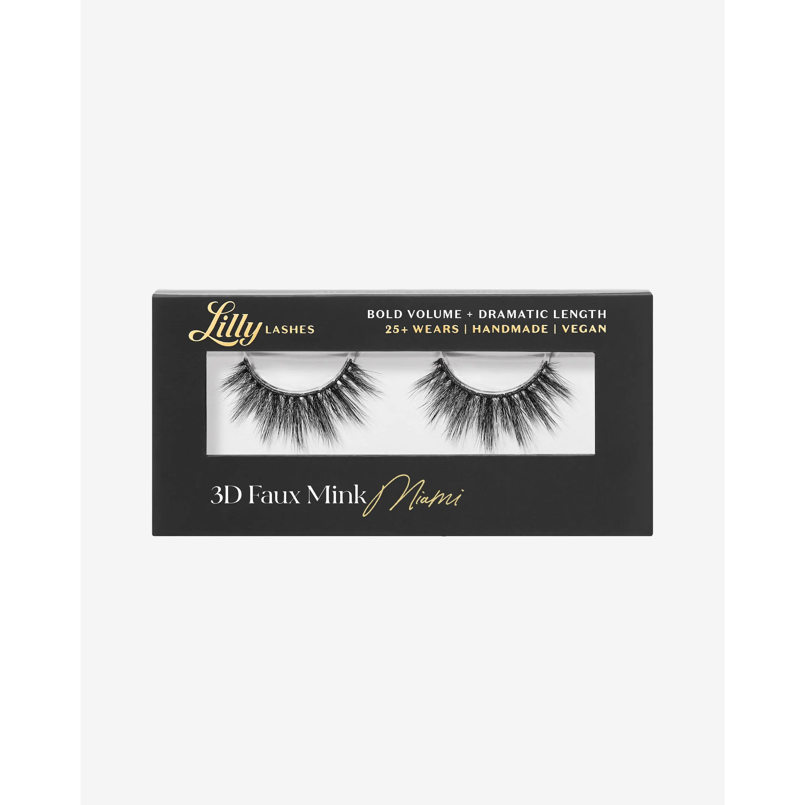 Miami 3D Faux Mink Lash Bold Volume + Dramatic Length Eyelashes Makeup