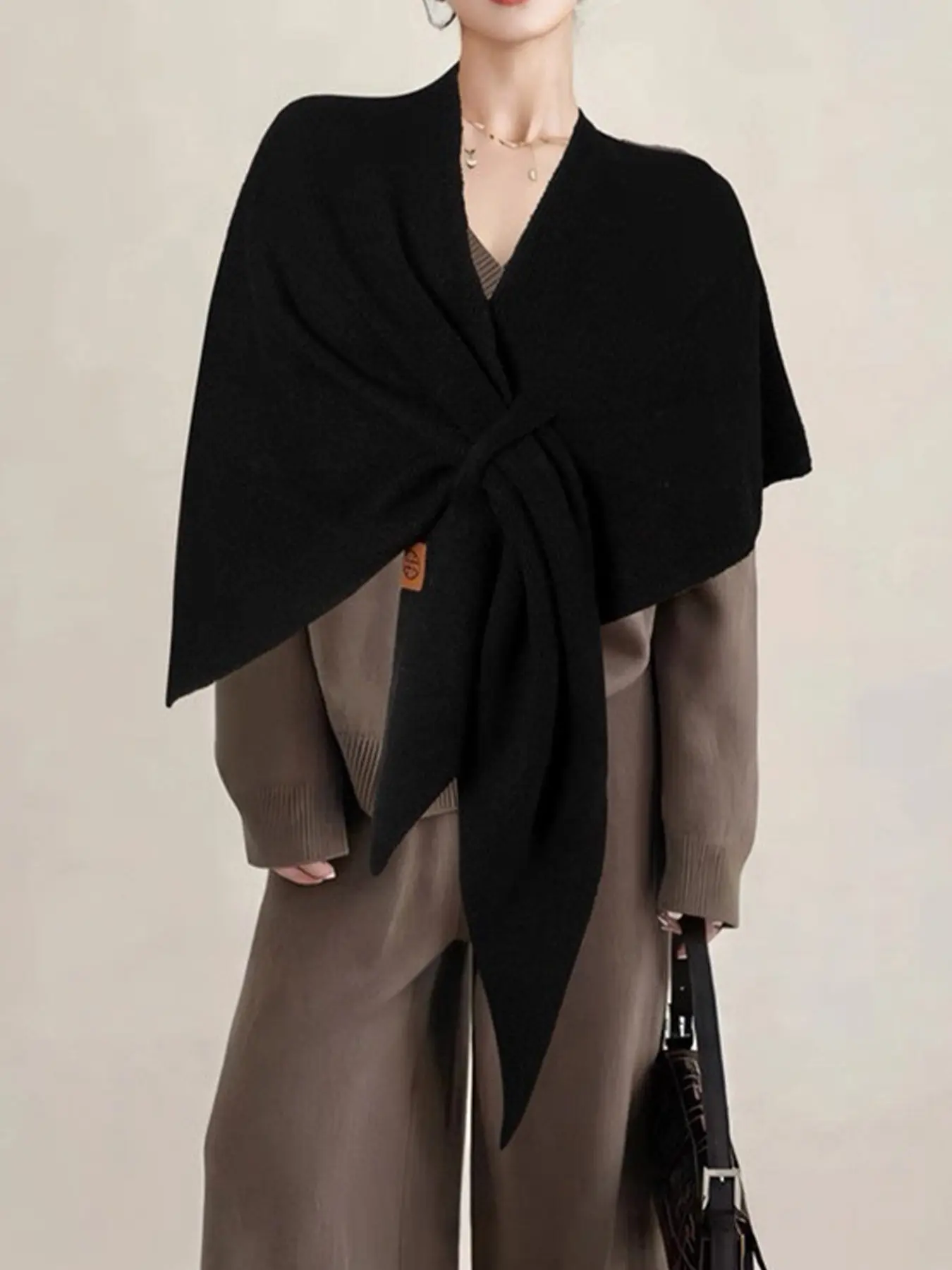 Women's Solid Color Shawl, Casual Versatile Scarf for All Seasons, Fashion Accessories for Women & Girls