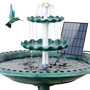 Solar Fountain Pump, 3.5w Solar Power Fountain with 3 Tiered Bird Bath Solar Water Fountain, DIY Water Fountain Solar Powered for Garden, Bird Bath, Fish Tank