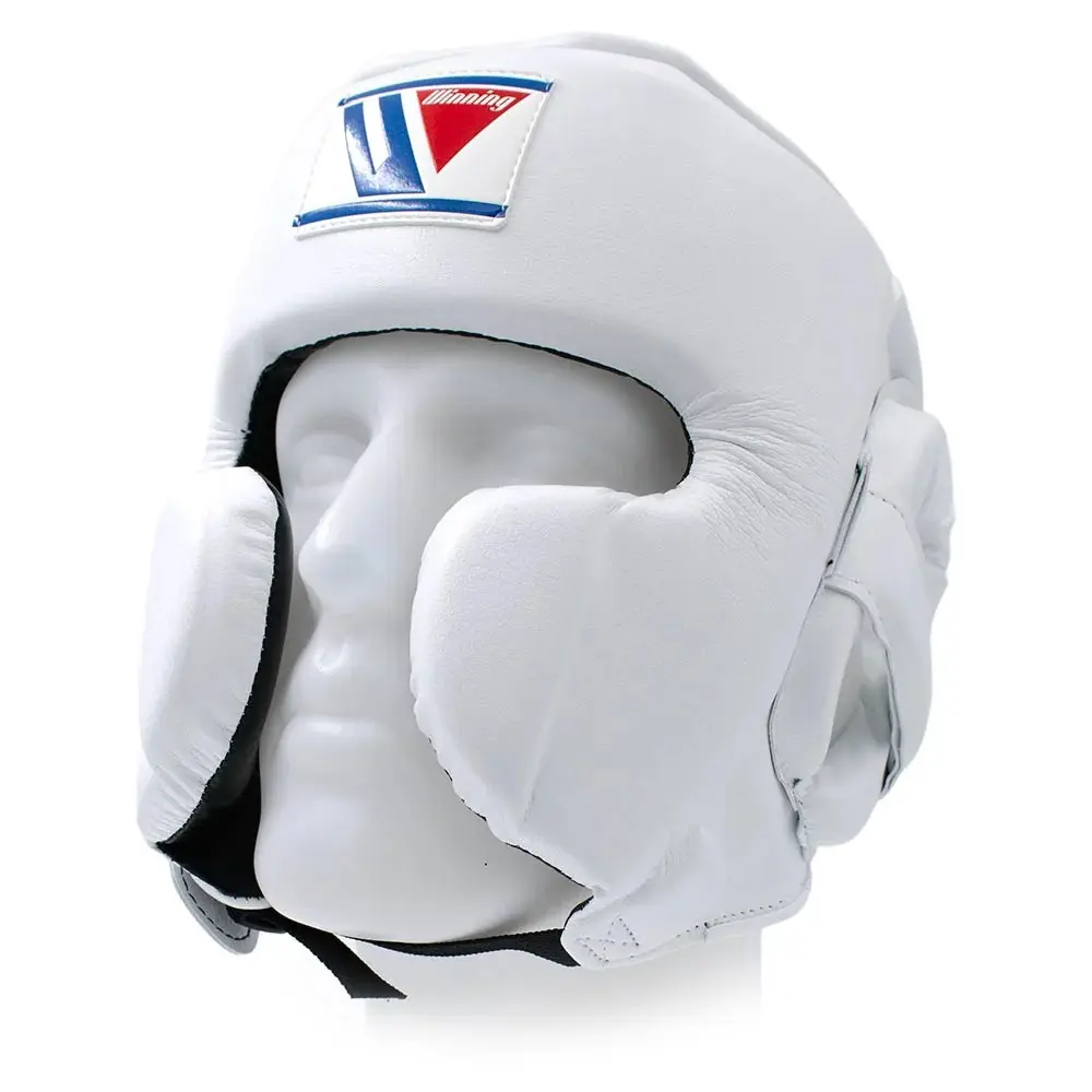 Winning-Boxing Headgear Sizes M,L Colors White Black Red Leather Sparring Head Guard for Boxing Training
