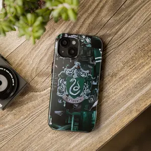 Wizard HP Slytherin House Cellphone case,covers case,TPU Lining, Polycarbonate Shell, Summer Case, Model TPU 11-16 Pro Max, holiday gifts phone case galaxy S21- s24