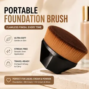 Professional Foundation Brush Makeup Brush Set, Large Portable Face Brush, Beauty Travel Brush, Cosmetic Brushes, Soft Bristles No Absorb Foundation Makeup Tool