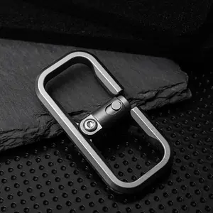 Titanium fashionable alloy keychain, durable, simple and elegant, mini-sized for easy portability
