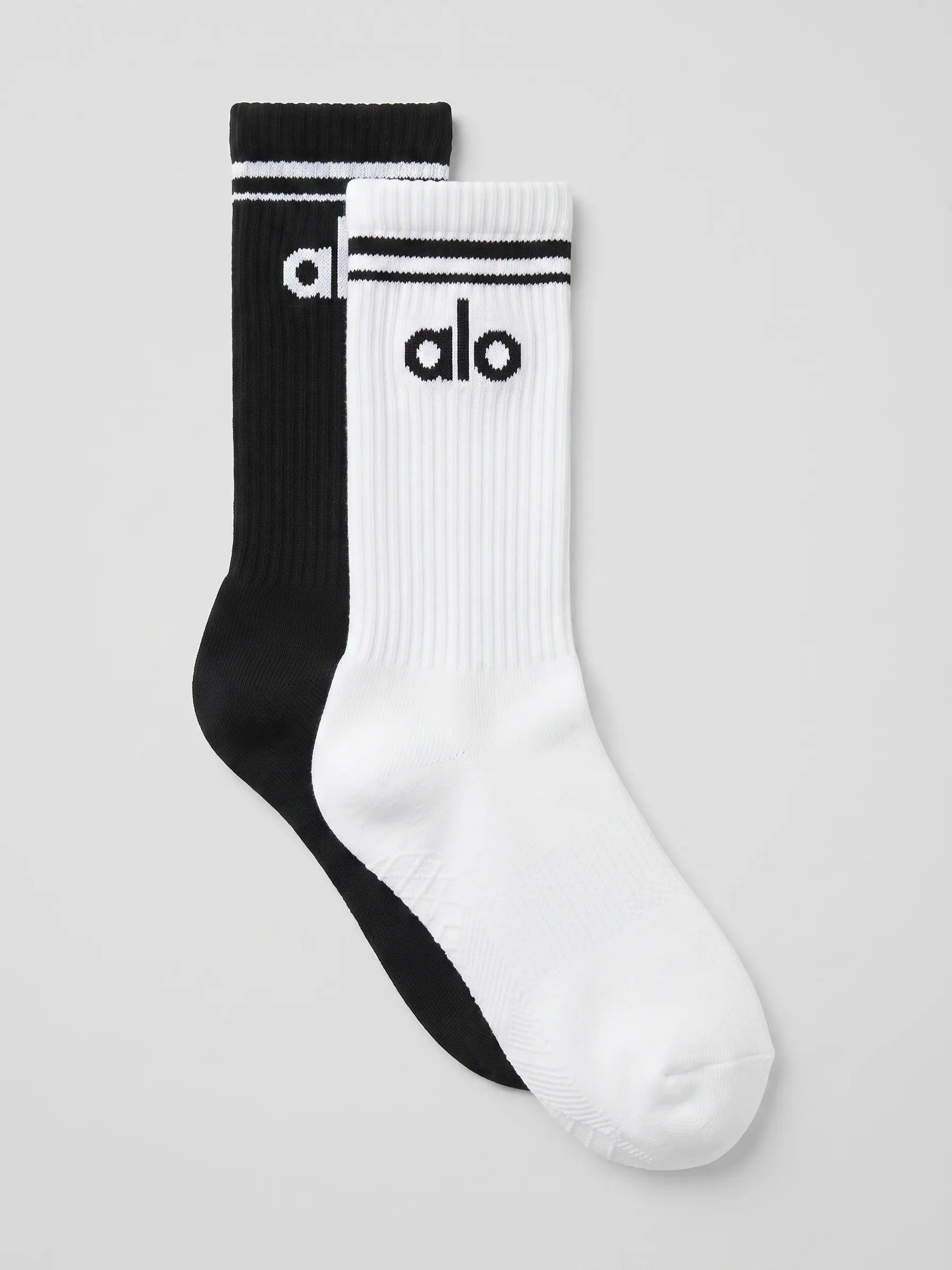 Unisex Half-Crew Throwback Sock - Black/White