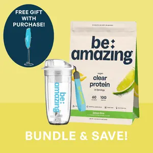 Crisp & Clear Bundle | Be Amazing Lemon Lime Clear Protein + Clear Protein Shaker Bundle