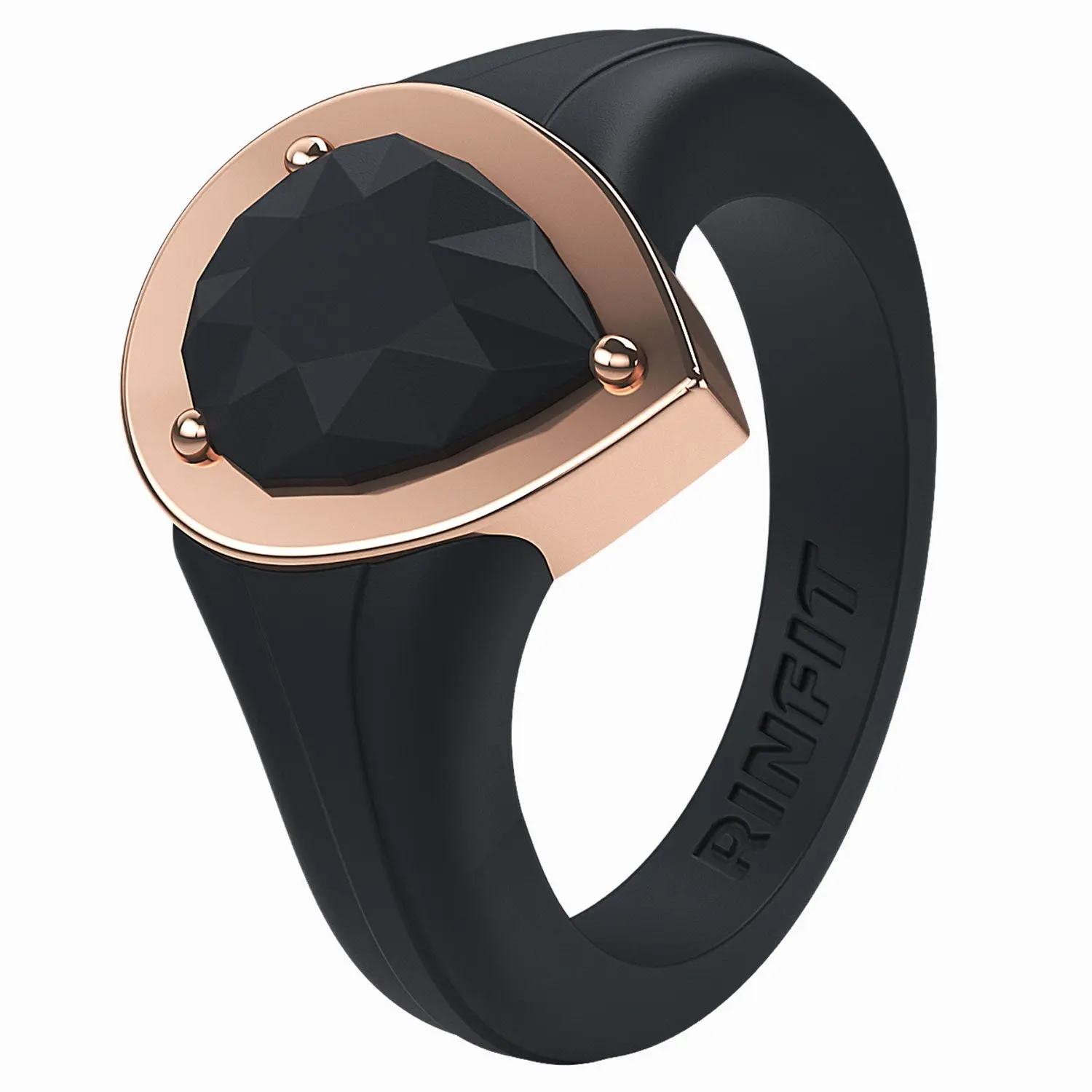 Pear Collection - Silicone Rings with Metal Frame - Patented Design
