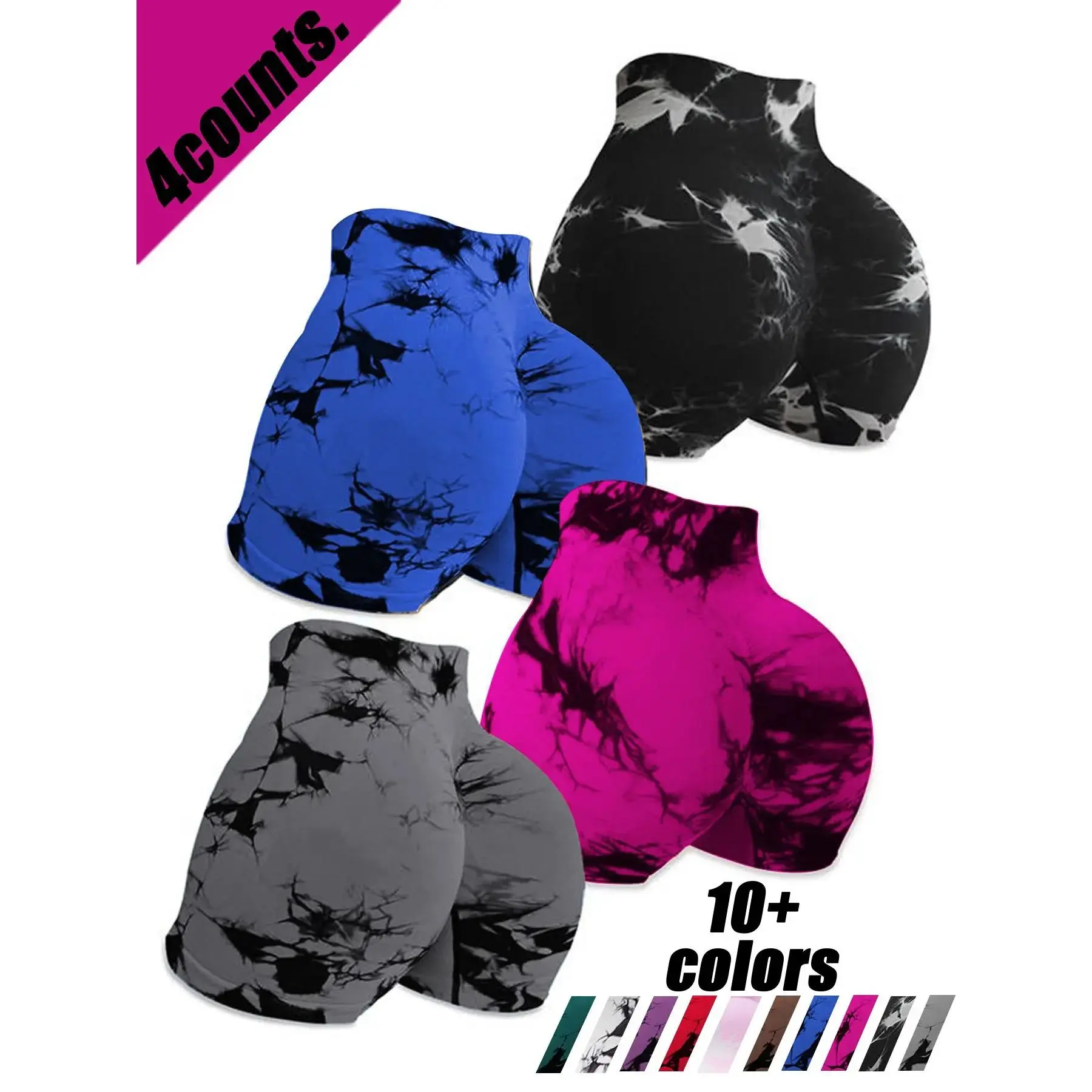 Black + Gray + Navy Blue + Rose Red