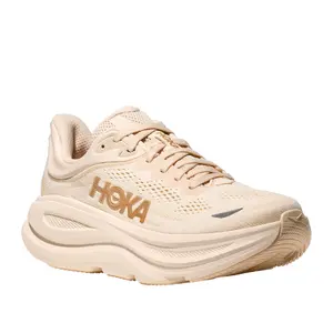 Hoka Women's Bondi 9 Wide Vanilla/Birch Athletic Sneaker