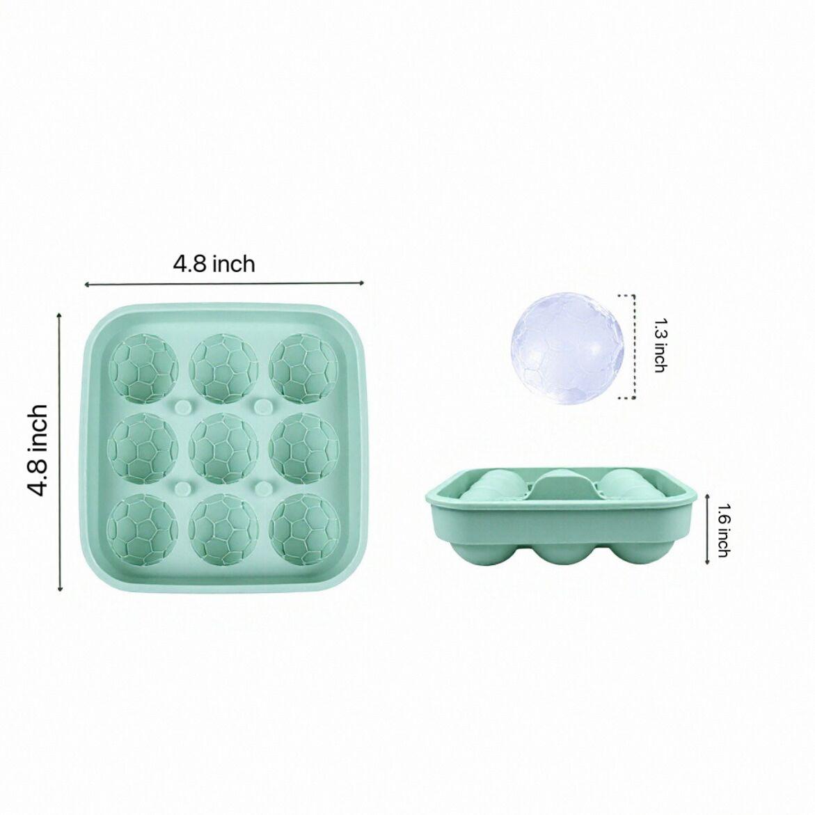 Soccer Ball Ice Cube Tray – Food-Grade Silicone, BPA-Free, Slow-Melting Ice Balls for Whiskey, Cocktails, Juice & Drinks