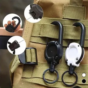 Elastic Key Storage Ring, Anti-Loss Cord Lock, Portable Outdoor Backpack Strap Buckle, Convenient Wire Rope Clip, 1 Piece
