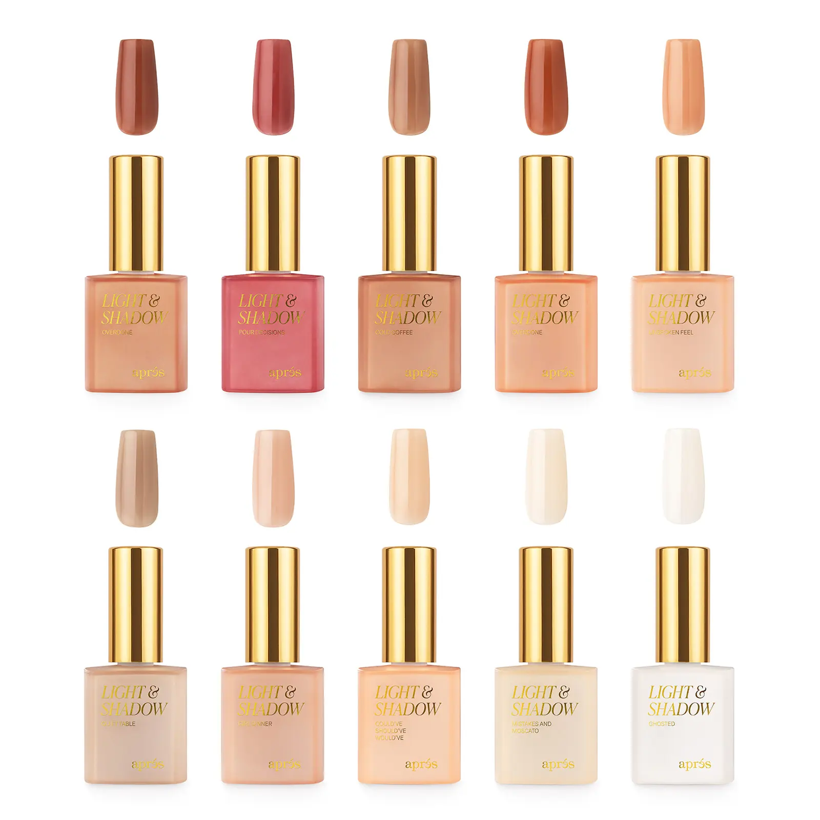 APRÉS Light & Shadow Sheer Gel Nail Polish - Fall Color Cosmetic for Manicure, Single Item for Nail Art, Nail Care