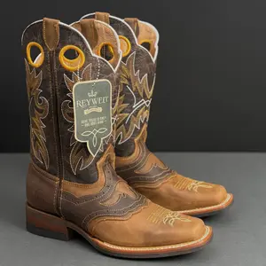 250-1H Crazy Tan Choco Bota Vaquera Para Caballero Western Boot Mens Made In Mexico