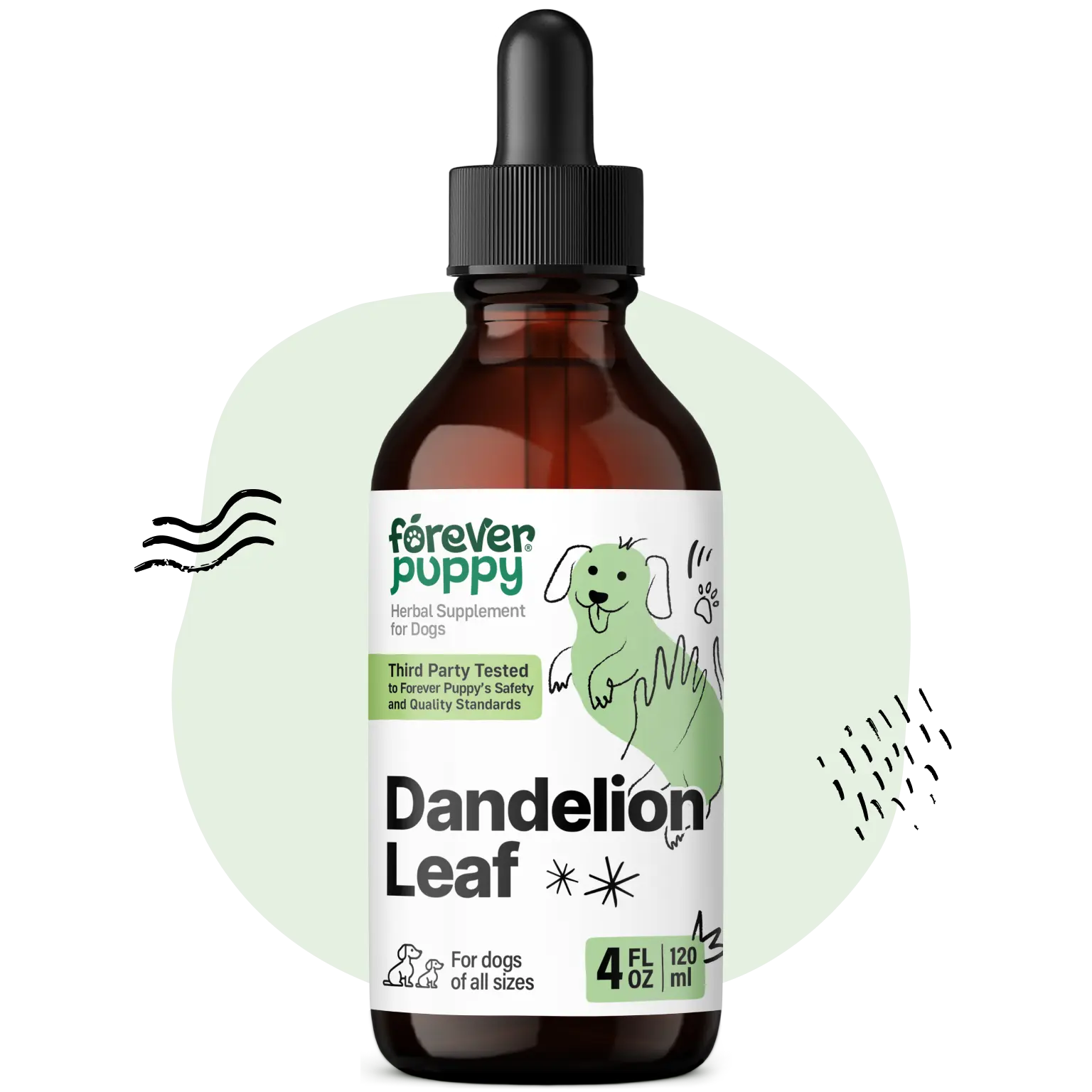Dandelion Leaf Drops for Dogs - Liquid Kidney Health Supplement for Large, Medium & Small Dogs - Kidney Cleanse Detox Drops w/Dandelion Leaves Extract - 4 oz