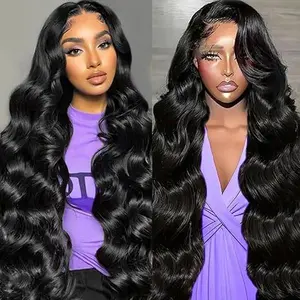 Lemoda 250% Density SKINLIKE Real HD Lace Wigs Full 13x6 Lace Frontal Wigs Brazilian Body Wave Virgin Human Hair 15A Body Wave Frontal Wig Invisible 0.1mm Ultra-thin Frayed Ends Tiny Knots
