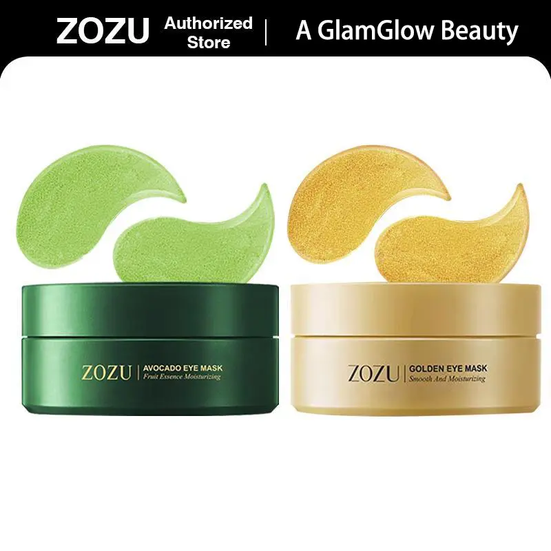 120pcs Avocado & Gold Under Eye Patches - AM Brightening & Hydrating, PM Repair & Depuffing Treatments for Dark Circles & Dryness, Daily Care Mothers Day Gift Moisturizing