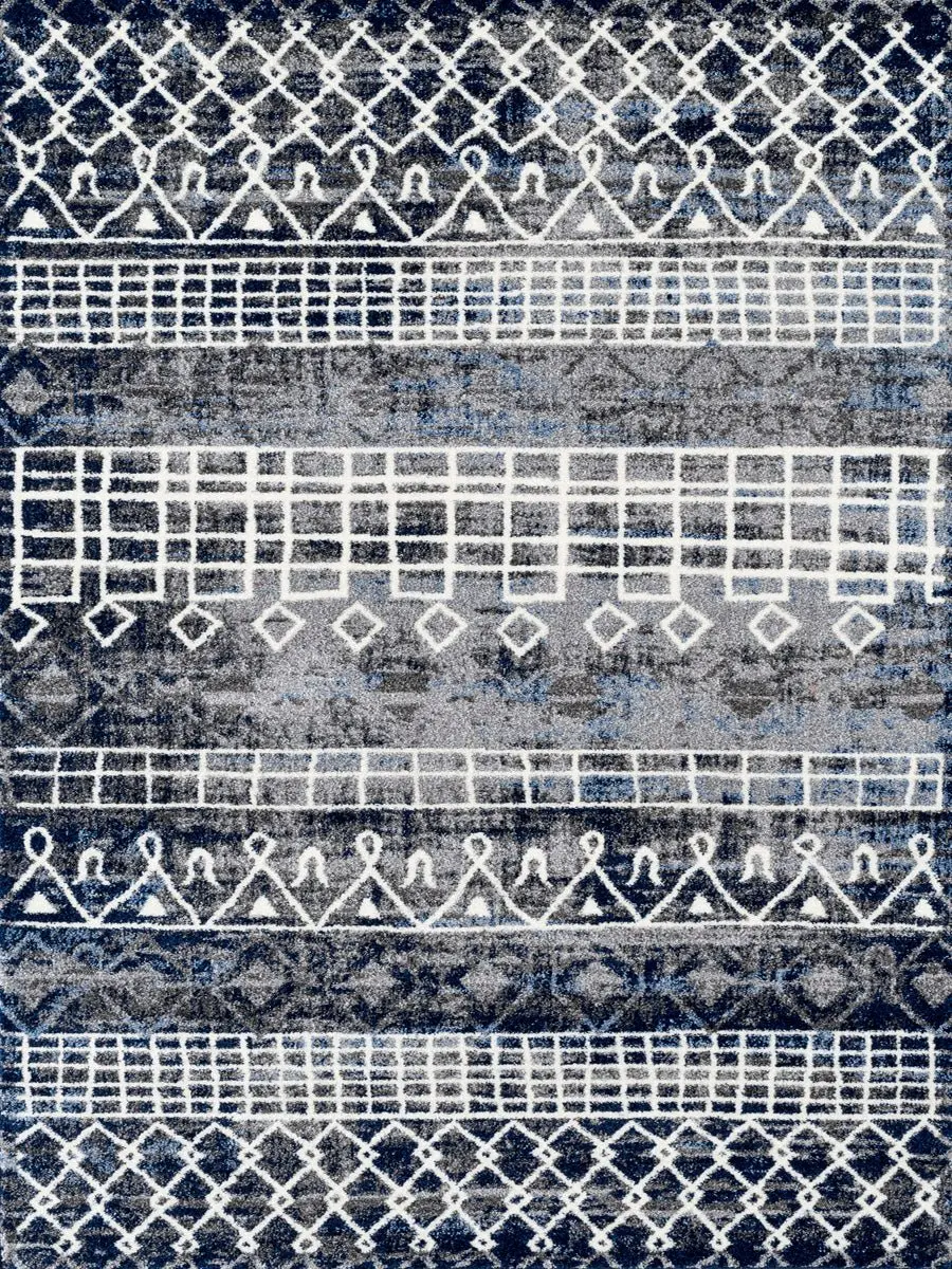 Limited Selena SD-602 Charcoal Ivory Transitional Machinemade Rugs