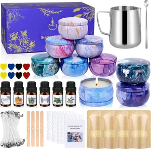 Candles Making Kit for Adult - Christmas DIY Gift for Kid and Beginner, Includes Beeswax, Essential Oils, Dyes, and More DIY Candle Making Supplies, Crafts for Adults