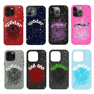 Sp5der Pink 555 Phone case compatible with iPhone 17/16/15/14/13/12/11 Pro Max/Plus and Samsung Galaxy S23FE/22/23/24/25.