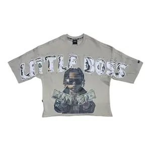 SM6167 - Little Boss with Studs Cropped Top Graphic T-Shirt