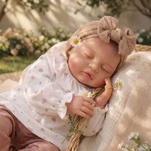 BABESIDE Lifelike Reborn Baby Dolls 17Inch Fabric Body & Vinyl Limbs Real Life Baby Dolls with Toy Accessories for Kids Age 3+ Perfect Gifts for Mother's Day Valentine's Day Children's Day & Christmas