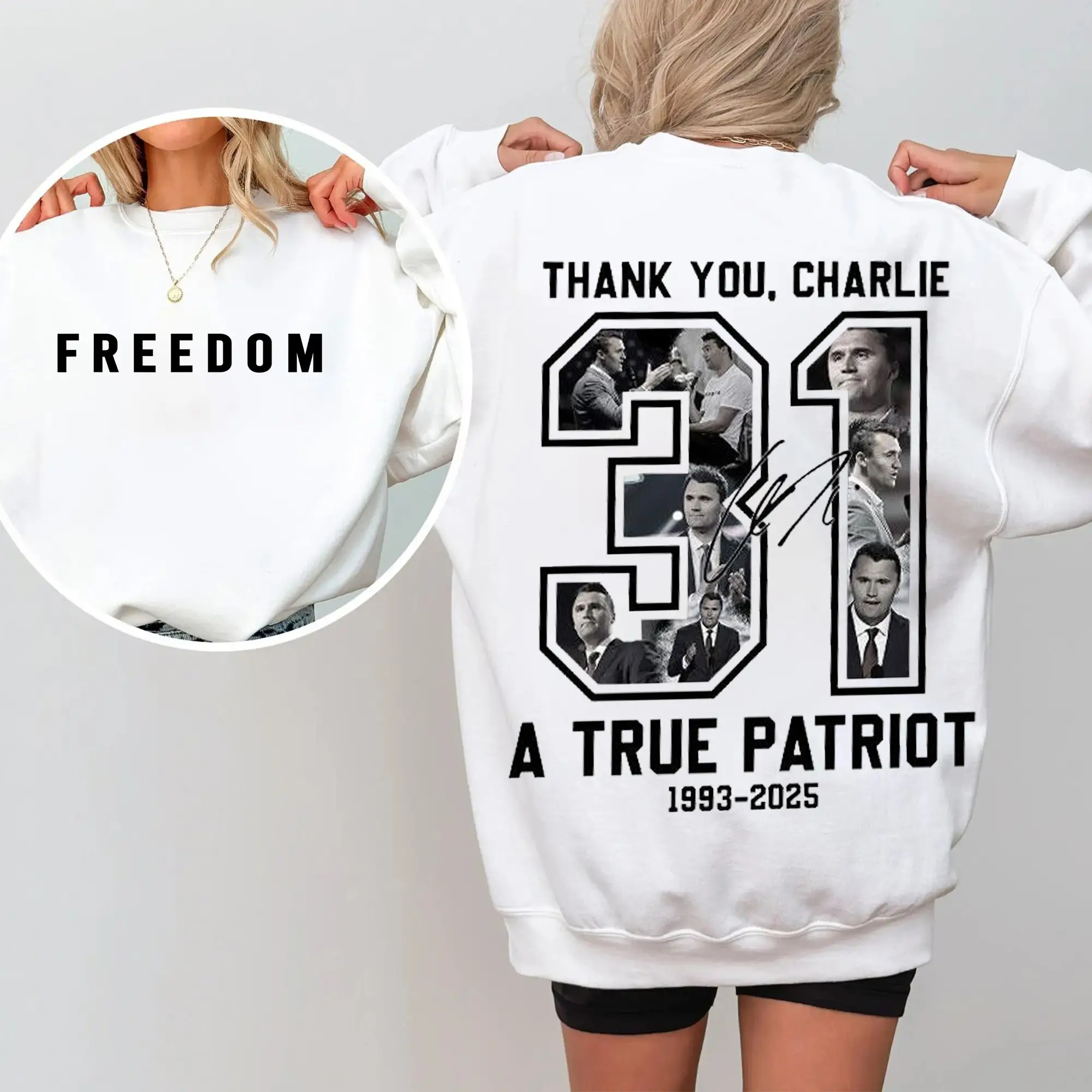 [ UNISEX SHIRT ] Freedom Charlie Kirk Sweatshirt, True Patriot Graphic Tee, Rest In Peace Charlie Kirk, Thank you Charlie Tee, Justice Shirt, Politica