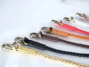 Women’s Braided Leather Belts Skinny Women Waist Belts Dress Belt