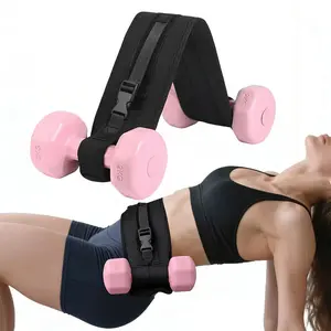Adjustable Dumbbell Hip Thrust Belt, 1 Count Hip Training Belt with Extra Padding, Hip Exercise Equipment for Home Workout, Weights Plates, Weight Lifting Belt