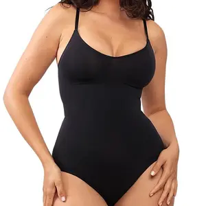 Shapellx Seamless Comfy Body Tummy Control Crotch Hook-and-Eye Closure Design Bodysuit  For Woman Shapewear Womenswear Buy One Get One Free breast Covers