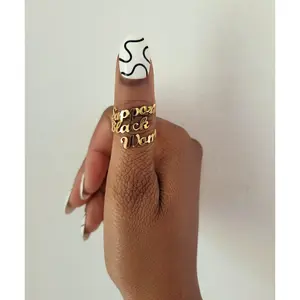 Support Black Women 18K Gold Plated Ring