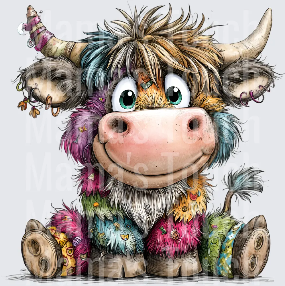 Highland colorful cow