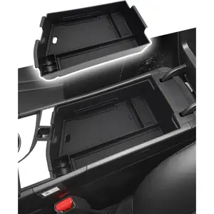 for 2024 2025 Hyundai Sonata Center Console Organizer Tray for Sonata 2024 2025 Accessories Armrest Storage Box Insert Tray for Sonata Arm Rest Middle Organizer (Black)