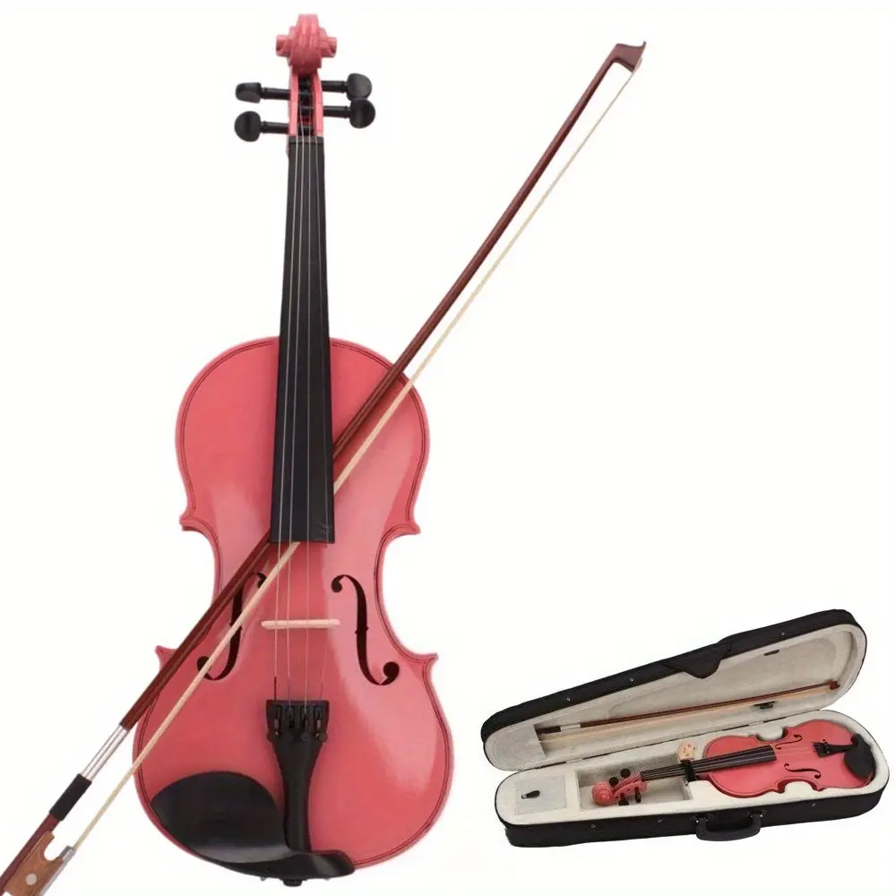 1/4 Size Acoustic Mini Violin for Young Violinists - Basswood, Maple & Blacked Wood Arbor Musical Stringed Instrument Package with Protective Case and Quality Bow