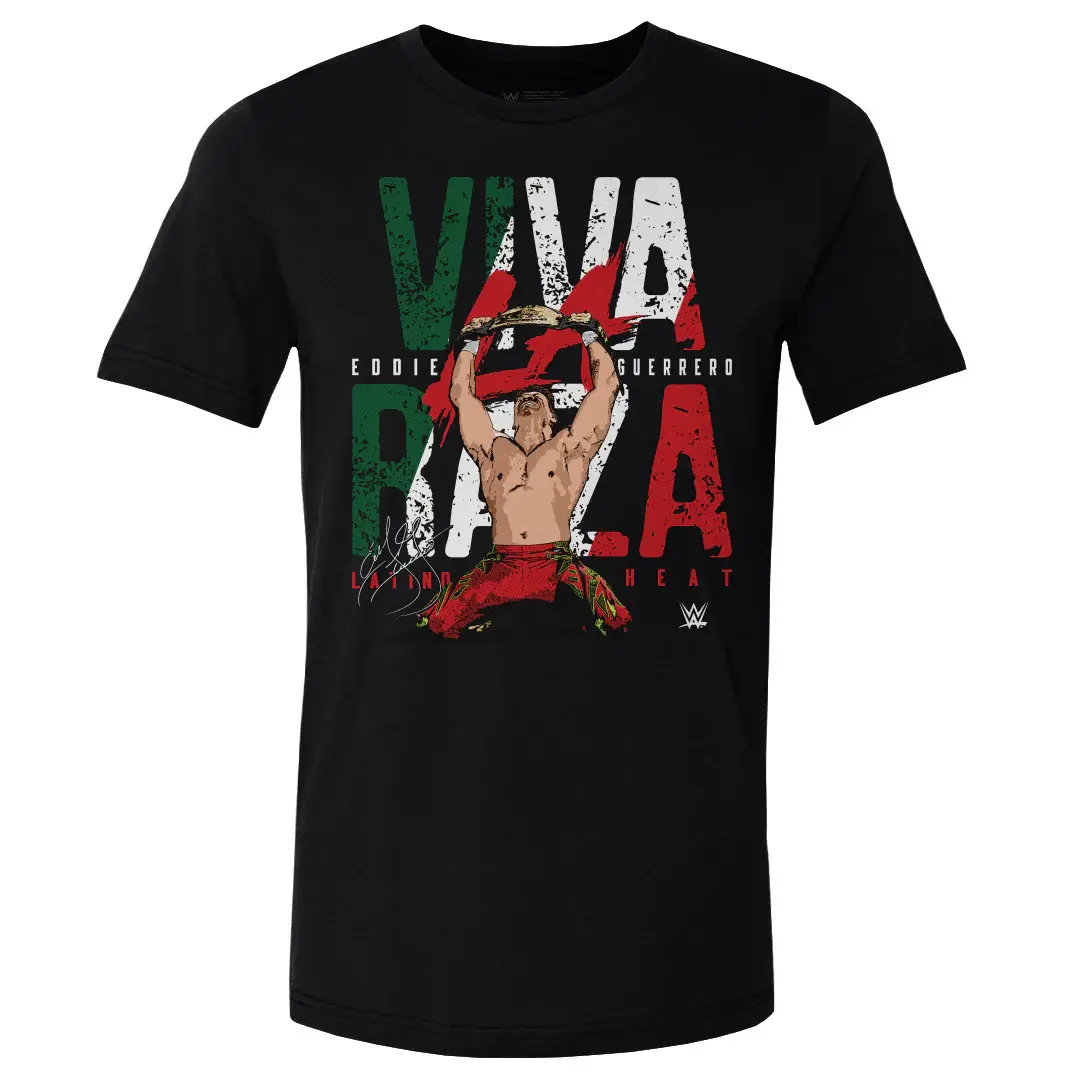 Eddie Guerrero Viva La Raza WHT Shirt ,  WWE Shirt, Wrestlemania Unisex T-Shirt, Unisex Graphics Cotton Tee, Short Sleeve Casual Cotton Tee, Gift for Fans