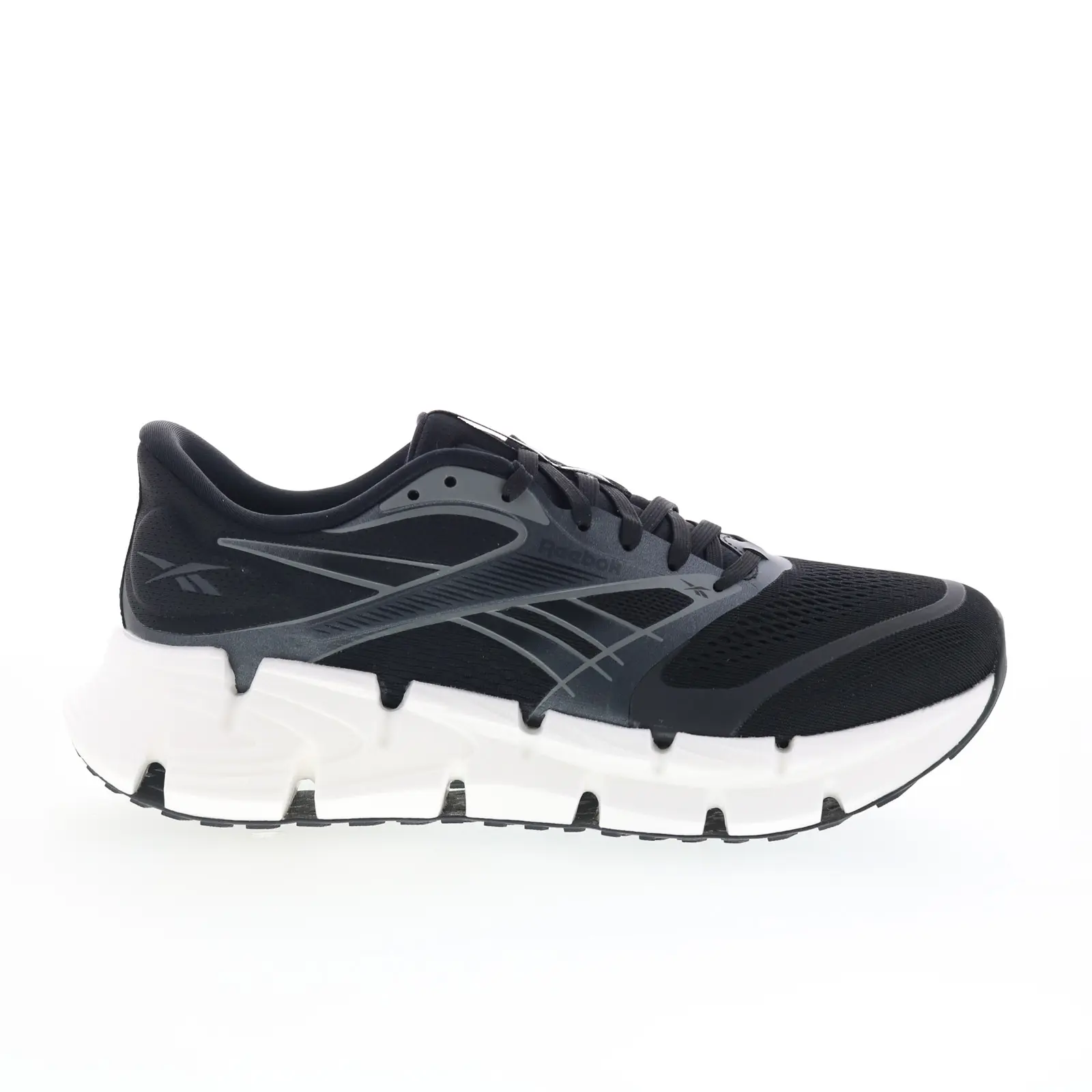 Reebok Floatzig 2 Mens Black Canvas Lace Up Athletic Running Shoes