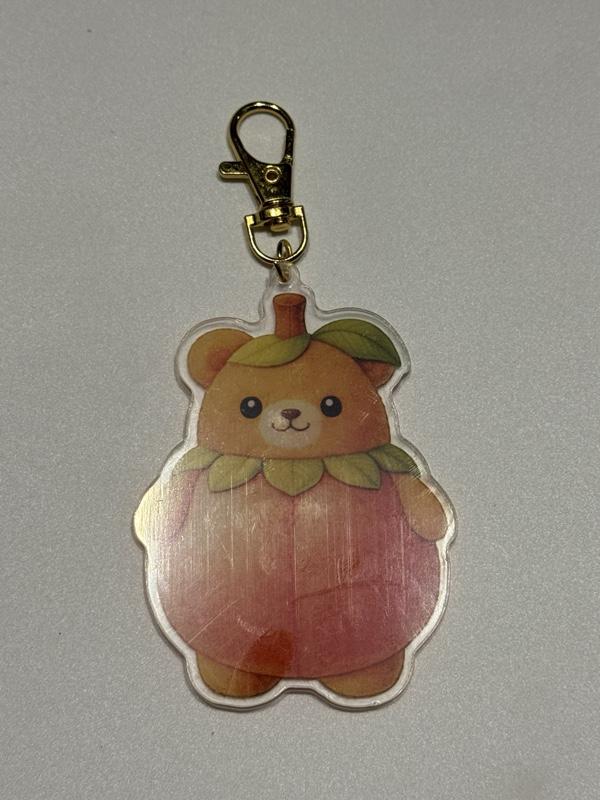 Strawbearry Bear- The Produce Pals Acrylic 2 Sided Keychains