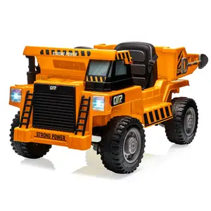 4WD Electric Ride On Car with Remote Control, Featuring Electric Dump Bed, Shovel, and 2 Speeds for Toddlers and Young Riders – Fun and Safe Outdoor Adventure Vehicle