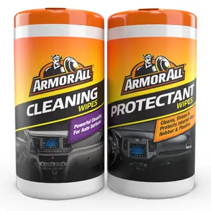 Armor All Car Cleaning Wipes and Protectant Wipes, Interior Car Wipes -50 Count (Pack of 2) Autos Seat Cleaner