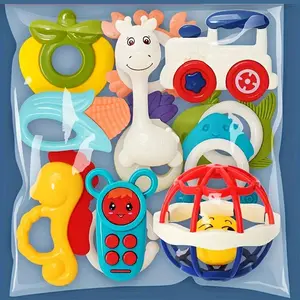12-Piece Baby Newborn Teething Toys Set, Sensory Teether, BPA-Free Edible Materials, Promotes Dental Development, Fine Motor Skills Training, Perfect Gift