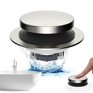 Hibbent Tub Stopper | Shower Drain Hair Catcher | Pop-up Drain Stopper with Strainer | Bathroom Bathtub Plug | Drain Protector for 1.5''~2.4'' Drain， Bath Drain Hole