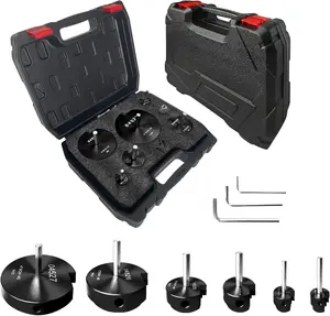 04529 for PPRK6 Plastic Pipe Fitting Reamer,PVC Pipe Reamer Kit Contains 3/4",1",1-1/2",2",3",4"  . PVC Socket Saver Fit into Standard 1/2" Drill for CPVC, PPR or ABS