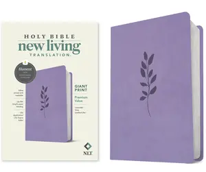 NLT Giant Print Premium Value Bible, Filament Enabled (Leatherlike, Lavender Vine) -- New Living Translation - Bible