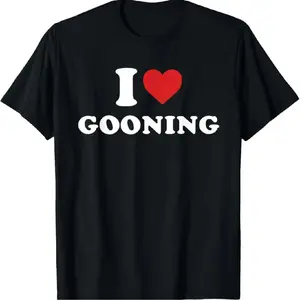 Women's Cotton Short-Sleeve Streetwear T-Shirt, Comfy Soft "I Love Gooning" Design Top summerwins