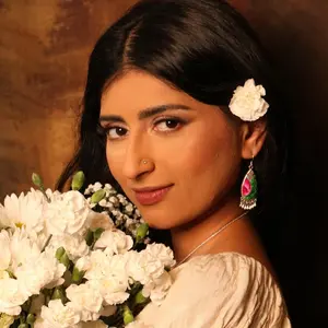 Embroidtale Hand-embroidered Floral Teardrop Earrings Ethnic Hmong Crafted Vintage Silver-plated SS 925 Hook Unique Darkened Surface