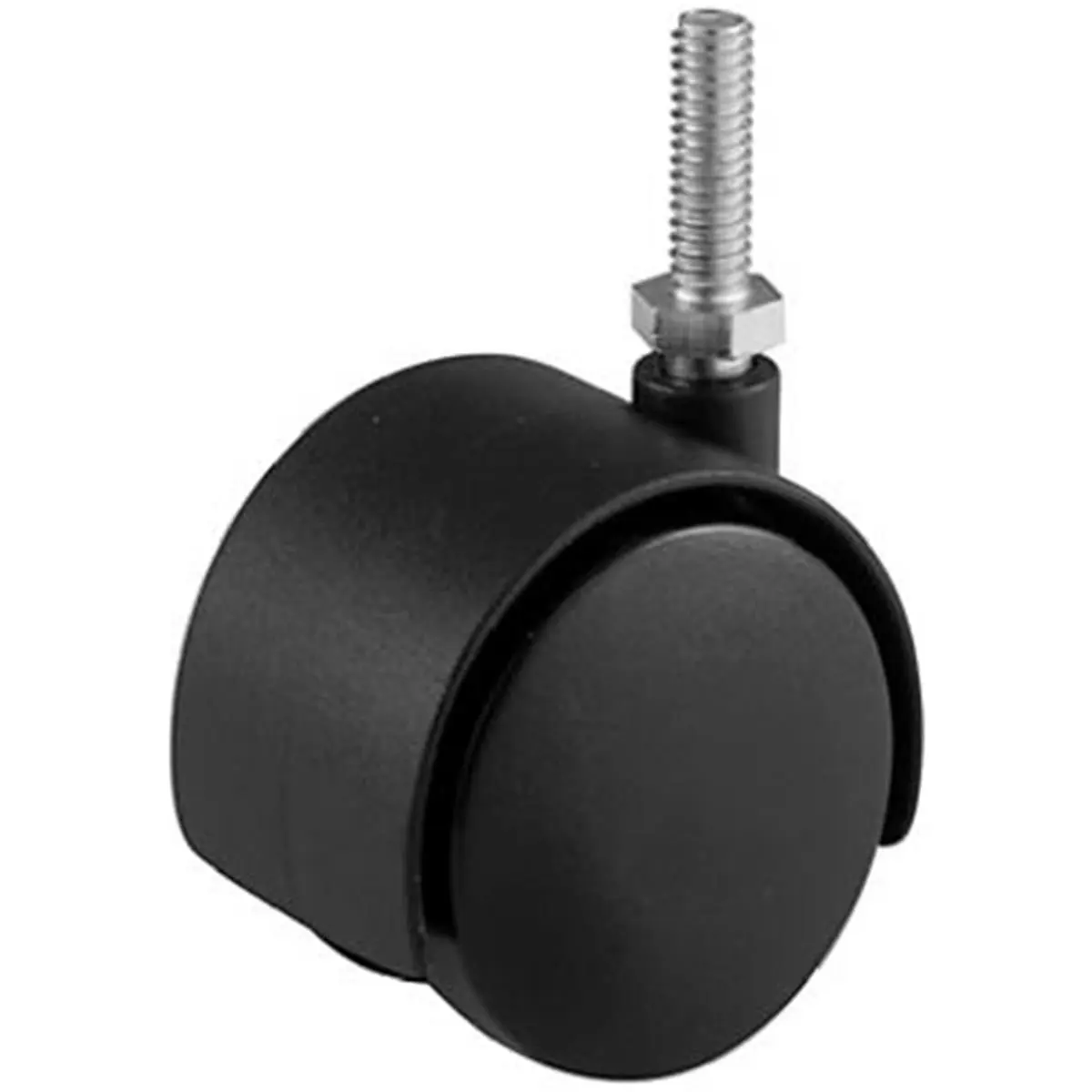 212 MAIN 2-in Threaded Stem Casters, Black Double Swivel Twin Wheels, 75 lbs Capacity Furniture Moving Hardware Accessory for Office & Entertainment Centers, Double Swivel Wheels