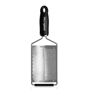 Microplane Gourmet Dual Grater – Effortless Parmesan Cheese Grating with Fine & Coarse Ultra-Sharp Stainless Steel Blades, Non-Slip Base, and Ergonomic Handle for Hard Cheeses, Vegetables, & Citrus