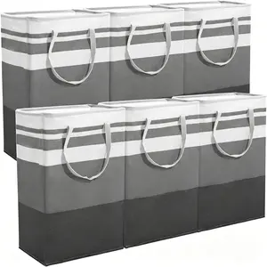 Laundry bag waterproof independent foldable high-leg laundry basket with extended handle laundry basket 6 pieces outdoorfun