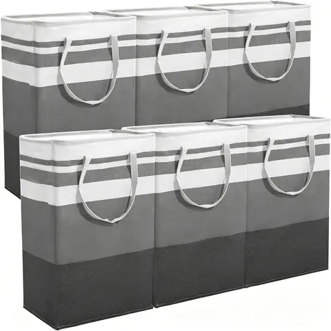 Laundry bag waterproof independent foldable high-leg laundry basket with extended handle laundry basket 6 pieces