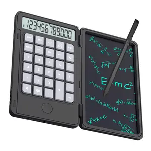 2-in-1 Dual Function Scientific Calculator with Display - LCD Writing Tablet, Black & White Dual-Color LCD Display, Desktop/Pocket Notepad for School, Office Stationery Supplies