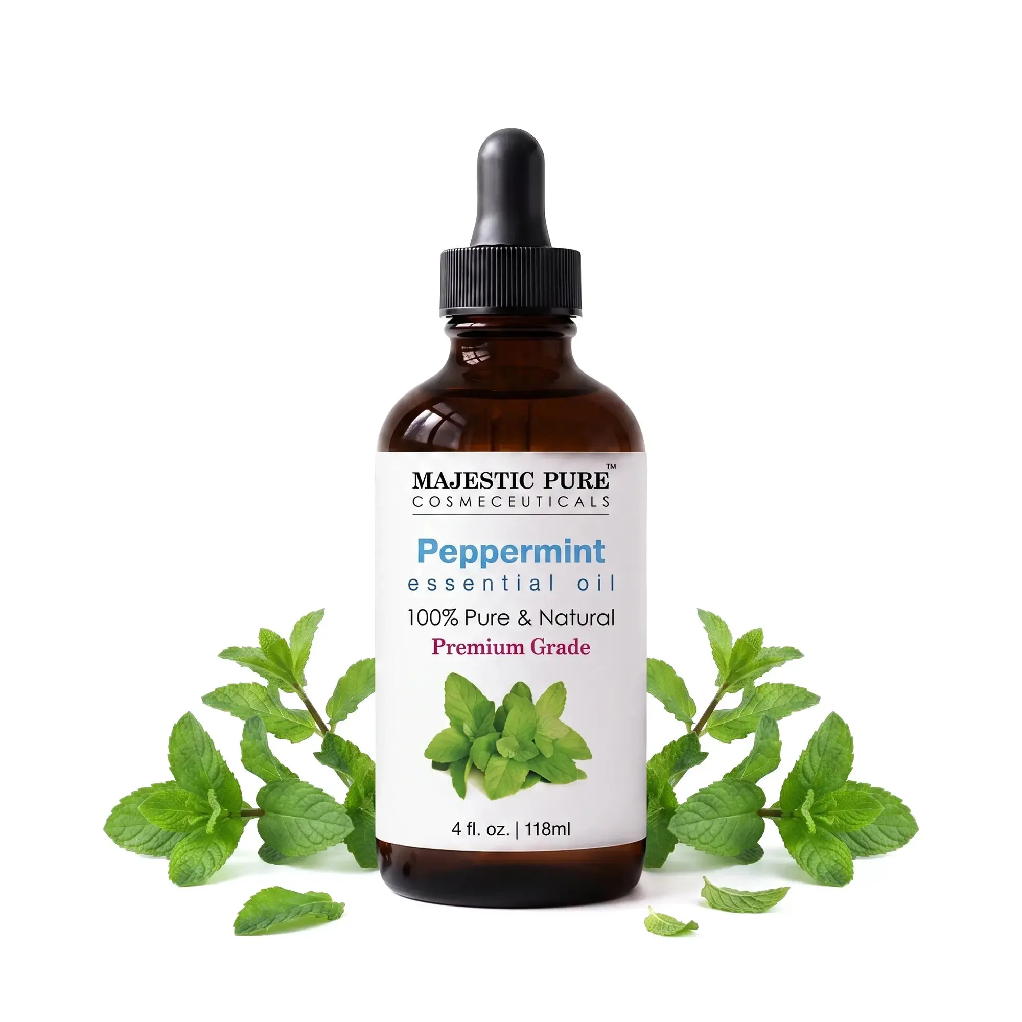 Peppermint Essential Oil | 100% Pure and Natural | 4 fl oz Peppermint Essential Oil | 100% Pure and Natural | 4 fl oz