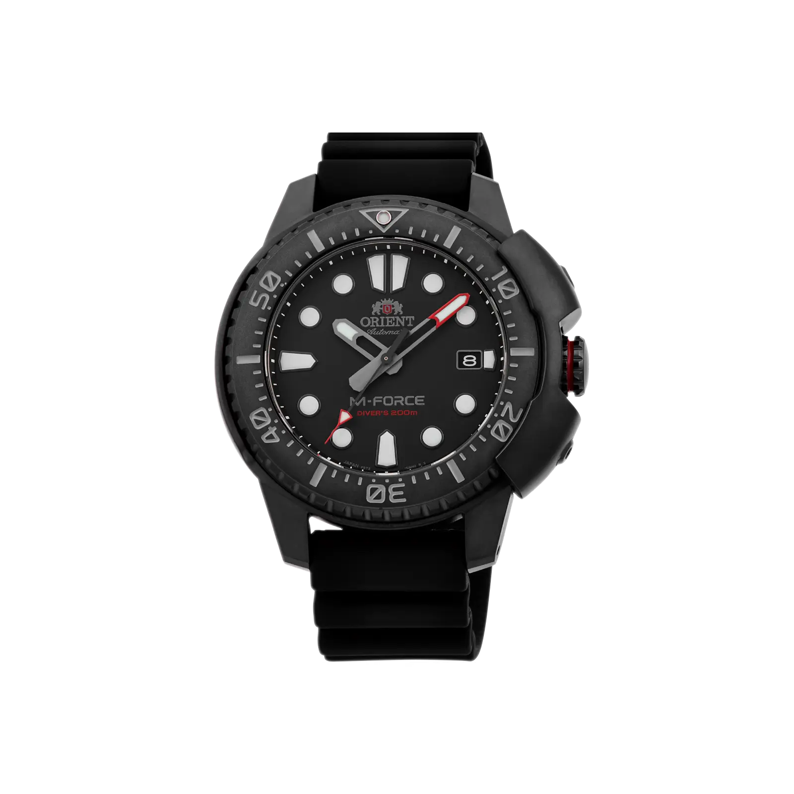 Orient M-Force Men's Automatic Stainless Steel Diver's Watch - 200m ISO Compliant, Sapphire Crystal, 120-Click Unidirectional Bezel, Model RA-AC0L03B00B, Stainless Steel Watch